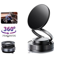 360° Vacuum Magnetic Phone Holder - Suction Cup Car Mount w/ Foldable Stand New picture