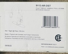 Delta Essa Pulldown Kitchen Faucet Arctic Stainless 9113-AR-DST picture