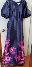 Beautiful Kay Unger Blue and Rose Evening Gown, NWT, Size 6 picture