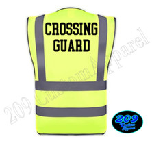 CROSSING GUARD Hi-Visibility Safety Yellow Vest  2