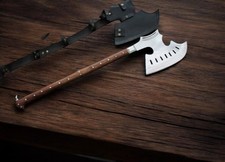 Handmade German Medieval Gothic Axe 5160 Steel Full Tang Rosewood Handle picture