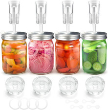 4 Pack Fermentation Kit, Stainless Steel Fermentation Lids and Glass Weights picture
