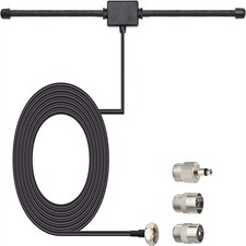 Indoor FM Radio Antenna With 4 Adapters 75 Ohm for Home Stereo Receivers picture