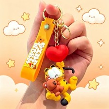 Cute Cartoon Cat Keychain Kawaii Plush Backpack Pendant Gift for Boys Girls picture
