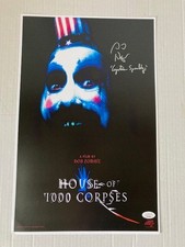 House of 1000 Corpses Rare 11x17 Poster JSA Signed Sid Haig Captain Spaulding picture