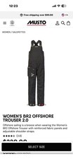Musto BR2 Ocean Tech Pro Women’s Black Size S (UK 10; USA 6) NEW-USED 1xoffshore picture