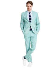 Nautica Men's Modern-Fit Cotton Stretch Suit GREEN, 36S, W30 picture