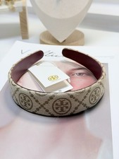 Tory Burch Logo  brown color Headbands NWT picture