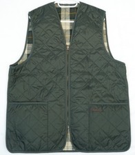 Barbour Quilted Waistcoat Zip Liner Green Gilet Men's 44 or XL picture