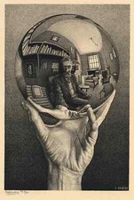 M.C. Escher : Hand with Reflecting Sphere - Quality Matte Print - FRAME ME 13x19 picture