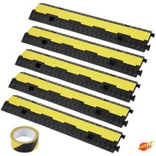 5-Piece Rubber Cable Ramp, Dual Channel, 12000 lbs/Axle, Driveway Hose & Wire picture