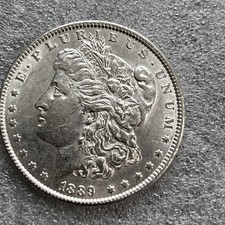 1889-P Morgan Silver Dollar #4 green. Tested For Authenticity. picture