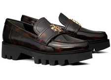 Tory Burch Everly Leather Mini Chunky Loafer Flat Tortoise Shoes Sz 11 NWB picture