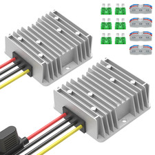 2-Pcs Golf Cart Voltage Reducer 48V 36V to 12V 20A 240W Step Down Buck Converte picture