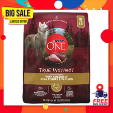 Purina ONE True Instinct High Protein Turkey & Venison Dry Dog Food, 15 lb picture