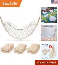 Fish Net Decorative - Pack of 3 - Natural Cotton Fishnet Decor - Each 14 x 4 ... picture