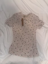 Skims Oatmeal holly short sleeve and pant set Shirt xs and pants small NWT picture