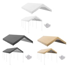 Outsunny 10 x 20 ft Carport Canopy Replacement Cover with Bungee Cords picture