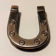 Vintage Lucky Horseshoe Money Clip Sterling Silver 925 Mexico picture