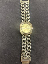 Diesel vintage DZ-2093 Stainless Steel Chunky Double Chain Link Bracelet Watch picture