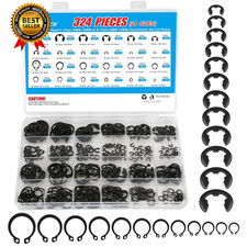 324Pcs C Clips  E Clips Assortment Kit External Retaining Snap Rings... picture