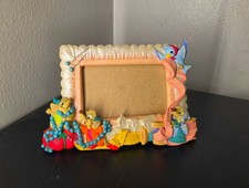 Vintage Disney Princess 3D Photo Frame Rare Cinderella Dress Making Jaq Gus Gus picture