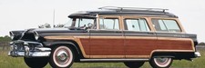 PRE-ORDER Esval 1956 Ford Country Squire Station  Wagon Dark Blue Wood 1/43 picture