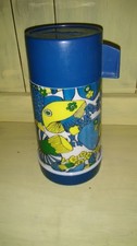 VTG 1970s Aladdin Thermos Retro Boho Magic Mushroom Blue Green YellowPsychedelic picture