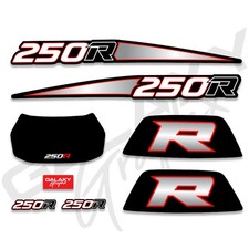 1988 Honda TRX250R Premium Vintage Decal Graphics Kit Red White Silver picture