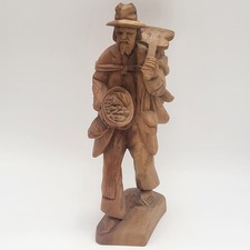 Vintage Hand Carved Wooden Traveler Vagabond Figurine 8.5