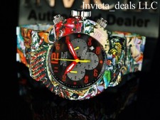Rare Invicta Men's 52mm GRAND Pro Diver GRAFFITI Chronograph HYDROPLATED SS Watc picture