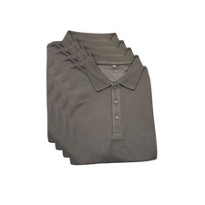 Unbranded Mens Polo Shirt Short Sleeve 100% Cotton Black Golf Casual Sport Top N picture