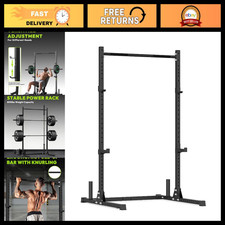 800lb Adjustable Squat Rack with Pull-Up Bar - Heavy Duty Home Gym Equipment picture