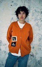 BNWT NEW Hades Sex Pistols No Future Orange Unisex Wool Cardigan Jumper Size XS picture