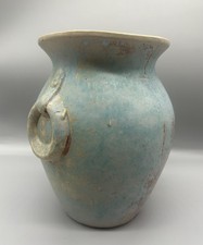 Burley Winter Arts & Crafts Art Pottery Vase #53, Mottled, 1930’s. Blue/Green. picture