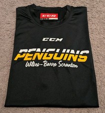 CCM AHL Wilkes-Barre Scranton Penguins Black T-Shirt Men's Large picture