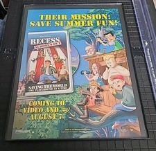 Recess School's Out Walt Disney Vintage Framed Print 2001 8.5X11  picture