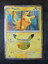 Pikachu 36/128 14/30 - Pokemon 30th Anniversary - Special Holo NM picture