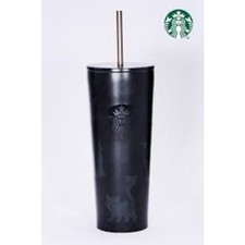 Starbucks Black Cat Glow In The Dark Halloween 2026 SS 23oz Tumbler w SS Straw picture