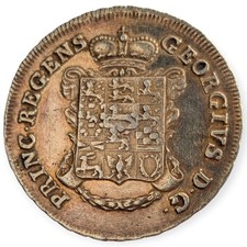 1818 Brunswick Wolfenbuttel Germany 24 Mariengroschen Gold Plated Silver 6A picture