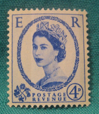 1955-57 Great Britain-4D Wilding Queen Elizabeth II-Blue-MNH Single-Rare picture