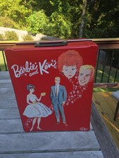 Vintage 1963 Mattel Barbie Ken Bright Red Doll Carrying Case picture