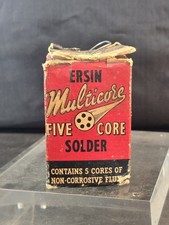 Vintage Ersin Multicore 60/40 Tin/Lead 5-Core Solder 18 S.W.G. 11 Oz. Total Wt. picture