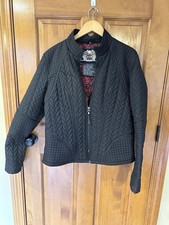 Harley-Davidson Women’s Black Quilted Zip-Up Jacket XL Red Lining picture