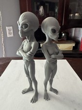 The Angry Couple  6” Gray Alien Male & Female Figure Set picture