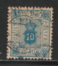 Iceland: Lot 143 - Official (1884 #O6 - VF - Used) 2025 Scott Cat. Val. $16.00 picture
