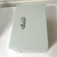 Gray Metal Lockable Electrical Enclosure Box, Hinged Door, Wall Mount picture
