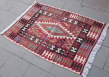 Turkish Kilim Rug 33''x47'' Hand Woven Kirsehir Kilim 85x121cm picture