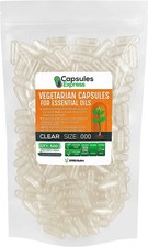 XPRS Nutra Size 000 Clear Veggie Capsules for Essential Oils Vegetable Pill picture