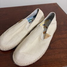 Olukai Kaula Pa'a Kapa Women's Beige Slip-On Espadrille Flats Size 6m picture